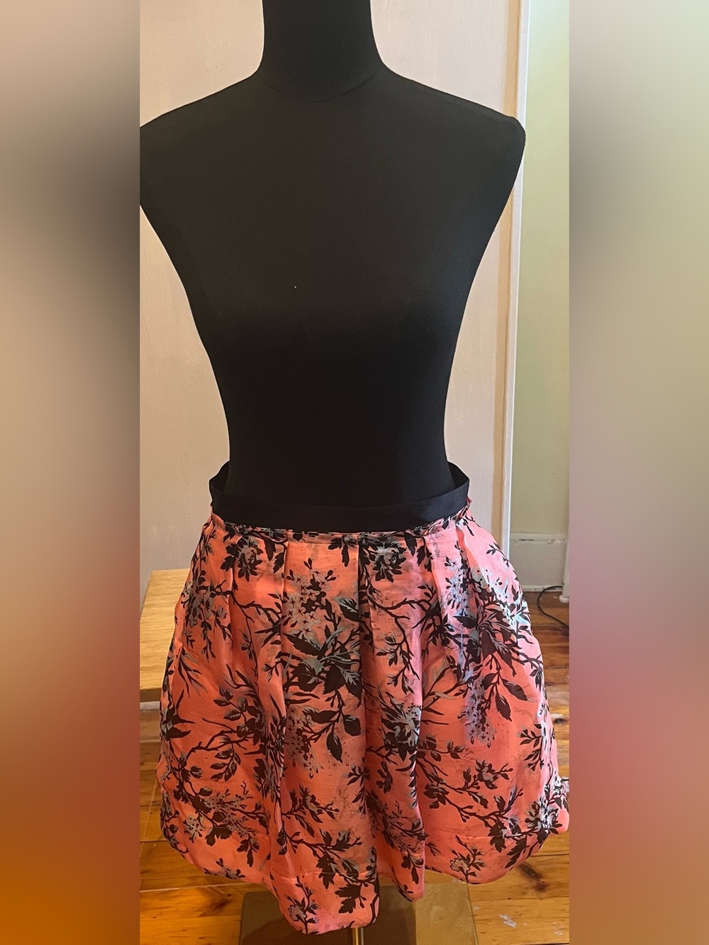 Nanette Lepore Floral Silk Georgette Skirt Size 4 Exclusive For Bergdorf Goodman